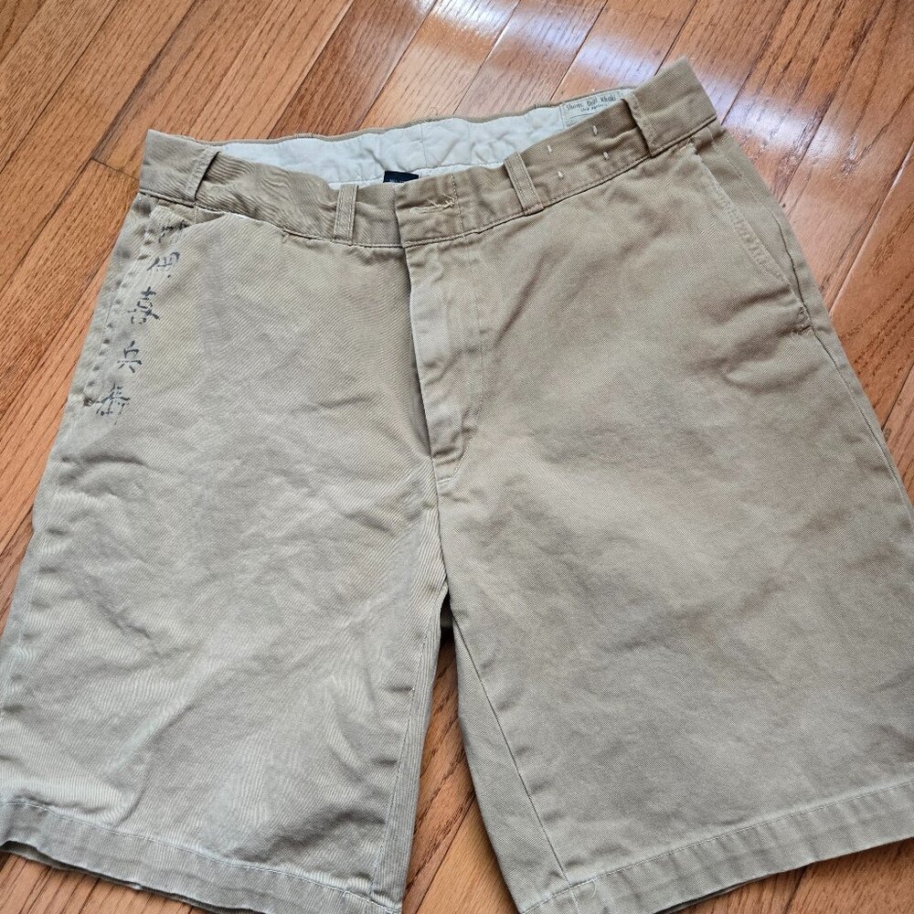 Mens Polo Ralph Lauren & Co Size 32 dark Khaki shorts with characters
